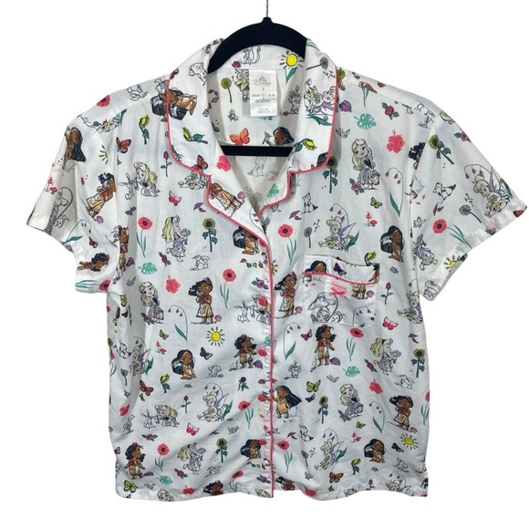 Disney Animators series pajama shirt Princesses women’s small button up - Picture 1 of 8
